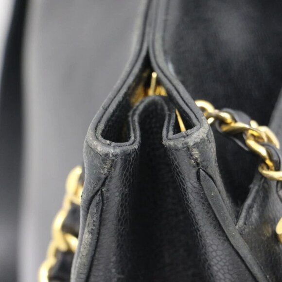 Chanel Caviar Shoulder Tote Bag - Black - Picture 8 of 14